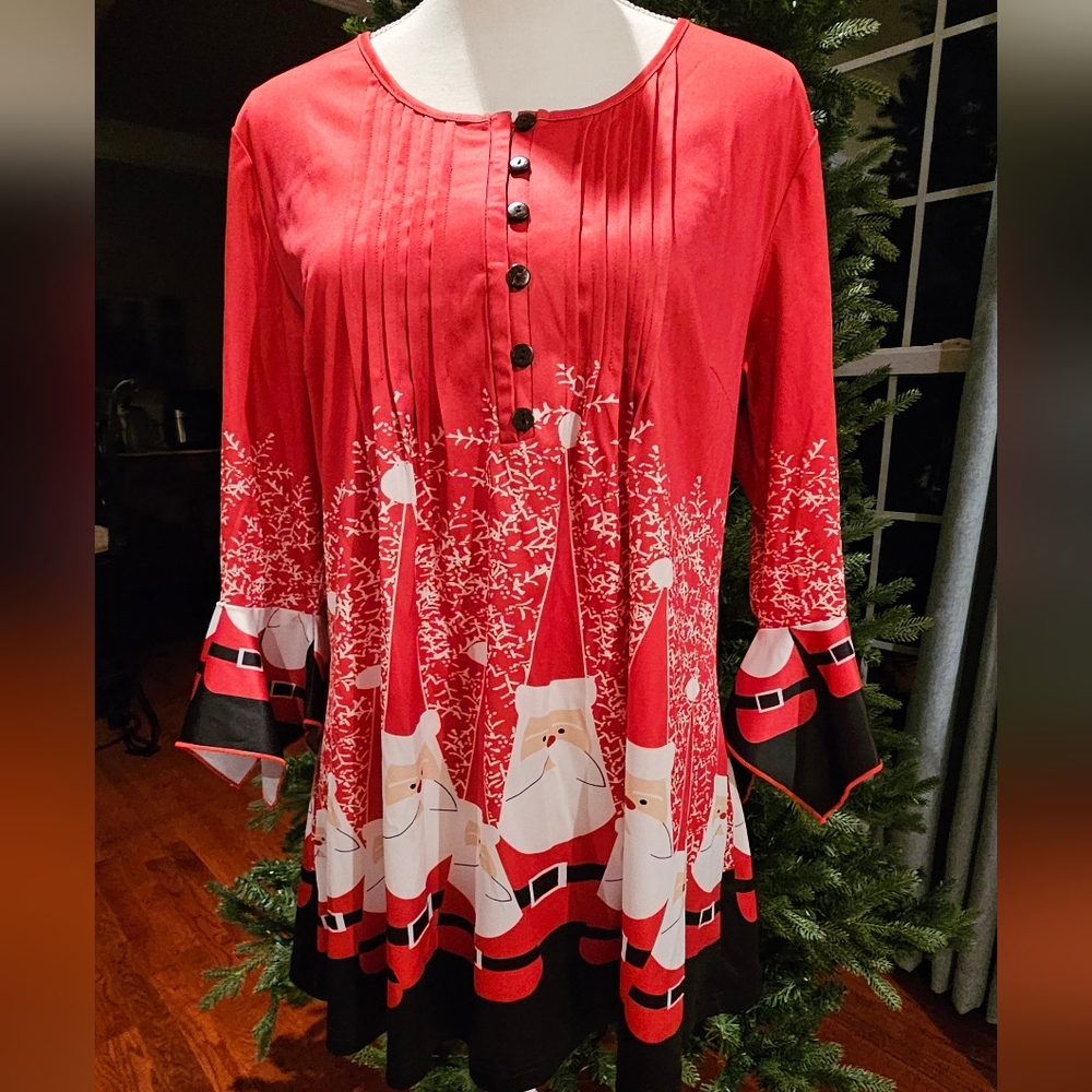 Christmas Santa Top Size Large